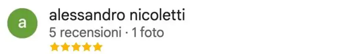 recensione su google di alessandro nicoletti